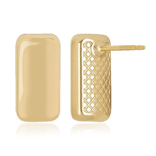 14kg Wide Bar Stud Earrings - 21-3386