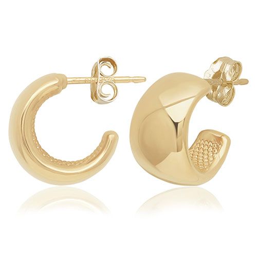 14kg X-sm Flat Band Hoop Earrings - 21-3368