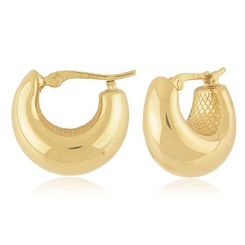 14kg X-sm Puff Bottom Earrings - 21-4236