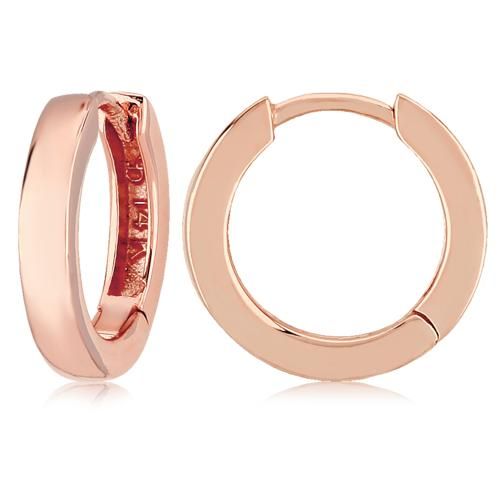 14krg Md 3x15mm Hinged Hoop Earrings - 03-702R