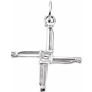 14KW 20x20 mm St. Bridget's Cross Pendant - R16251:102:P