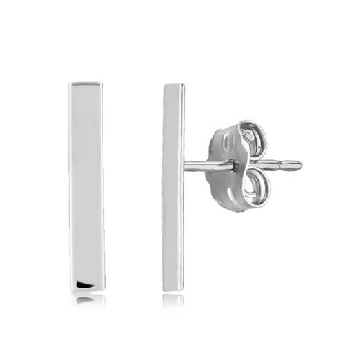 14kwg 2mmx13mm Bar W/post Earrings - 02-222W