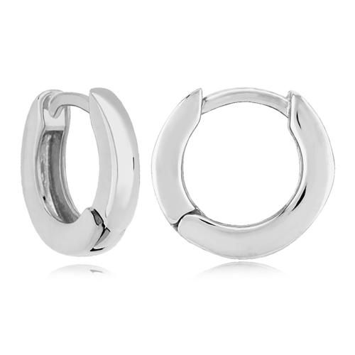 14kwg Sm 3x12mm Hinged Hoop Earrings - 03-701W