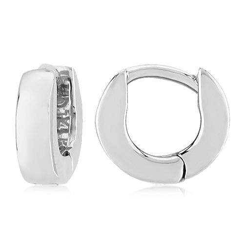 14kwg X-sm 3x10mm Hinged Hoop Earrings - 03-700W