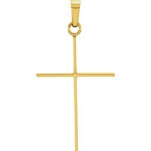14KY 26x17 mm Cross Pendant - R16159:66949:P