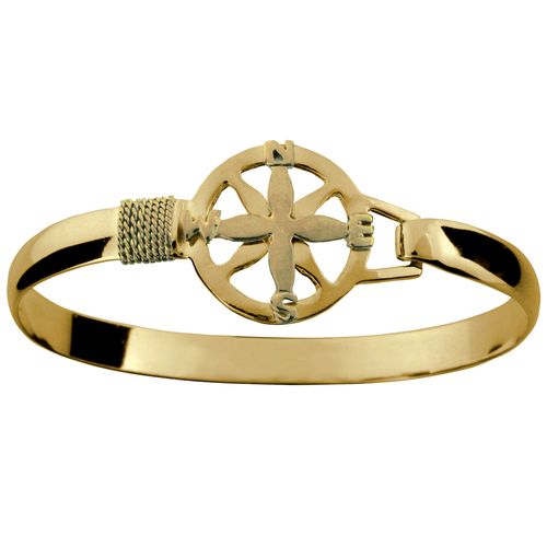 14ky 6mm Compass Bracelet 7.5 Inch - Y6COMP75