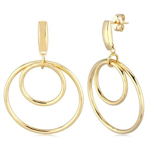 14ky Double Door Knocker Earrings - 14296