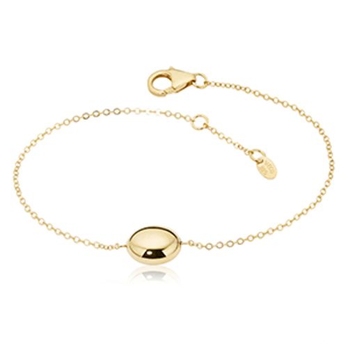 14ky Single Bead 7-7.5 Inch Adjustable Bracelet - 41347-5SB