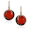18k Rose Gold Diamond Earring With Black And White Diamond Iwth White Topaz Over Red Agate  - E5884BRA