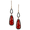 18k Rose Gold Diamond Earring With Black And White Diamond With White Topaz Over Red Agate  - E5519BRA