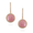 18k Rose Gold Diamond Earring With Pink Opal  - E6115PO
