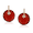 18k Rose Gold Diamond Earring With White Topaz Over Red Agate  - E6017RA