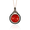 18k Rose Gold Diamond Pendant With Black And White Diamond With White Topaz Over Red Agate  - P5483BRA