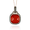 18k Rose Gold Diamond Pendant With Black And White Diamond With White Topaz Over Red Agate  - P5873BRA