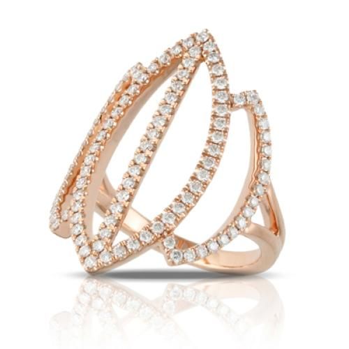 18k Rose Gold Diamond Ring - R7018