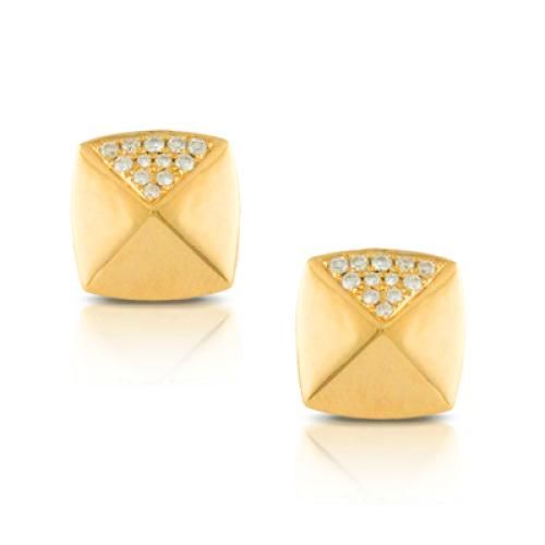 18k Rose Gold Diamond Stud Earring - E6554