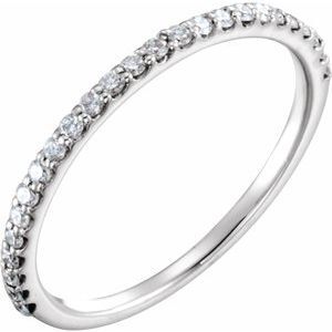 18K White 1/4 CTW Diamond Band - 68871:102:P