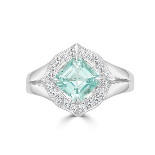 18K White Gold Aquamarine One-of-a-Kind ring