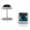 18k White Gold Diamond Cufflinks With London Blue Topaz  Over White Mother Of Pearl  - C8672LMP