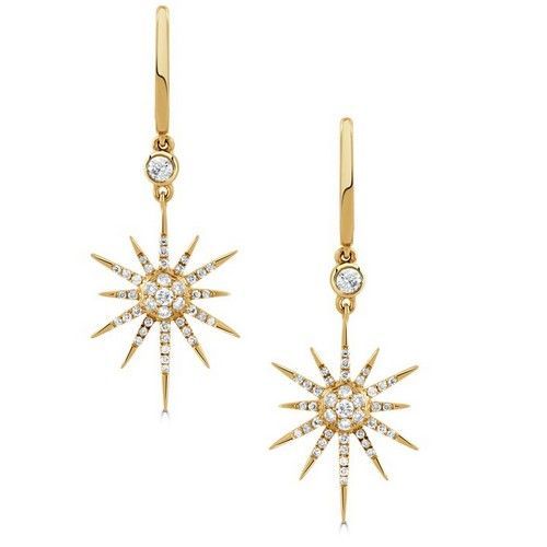 18k White Gold Diamond Earring  - E8245-5