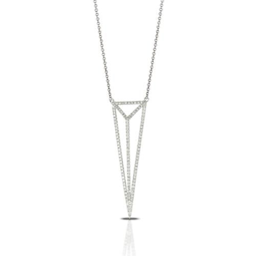 18k White Gold Diamond Necklace - N8023
