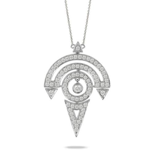 18k White Gold Diamond Necklace - N9943