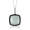 18k White Gold Diamond Pendant With Black And White Diamond With White Mother Of Pearl In Black Rohdium Around Black Diamond  - P5854WMS
