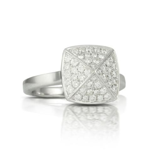 18k White Gold Diamond Ring - R6554-1