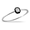 18k White Gold Invisible Set Diamond Bracelet With Black Onyx - B9186BO