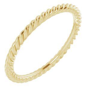 18K Yellow 1.5 mm Skinny Rope Band Size 4.5 - 51695:194:P