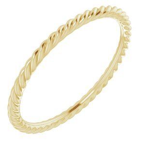 18K Yellow 1.5 mm Skinny Rope Band Size 5.5 - 51695:196:P