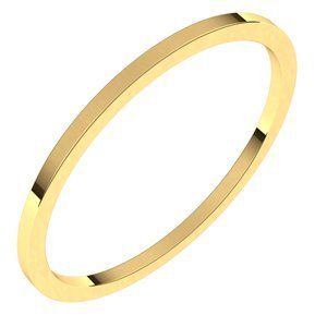 18K Yellow 1 mm Flat Band Size 4 - F4:615:P