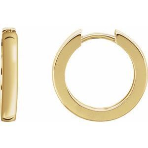 18K Yellow 16 mm Hinged Hoop Earrings - 20172:136040:P