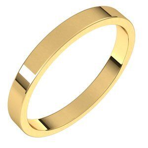 18K Yellow 2.5 mm Flat Band Size 7.5 - F7.5:146947:P
