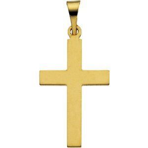 18K Yellow 22 x 14 mm Cross Pendant - R4030:63515:P