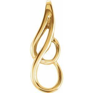 18K Yellow 22x8.5 mm Freeform Pendant - 8203:88490:P