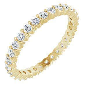 18K Yellow 3/4 CTW Diamond Eternity Band Size 8.5 - 121939:278:P