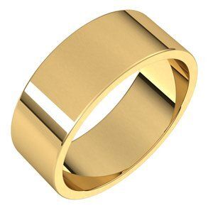 18K Yellow 7 mm Flat Band Size 4.5 - F4.5:184156:P