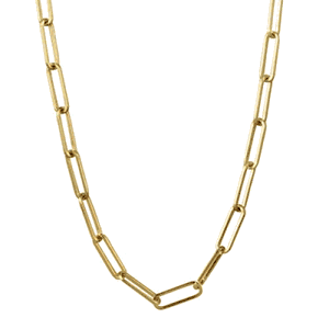 18k Yellow Gold 17-inch Rectangle Fancy Chain  - R-17