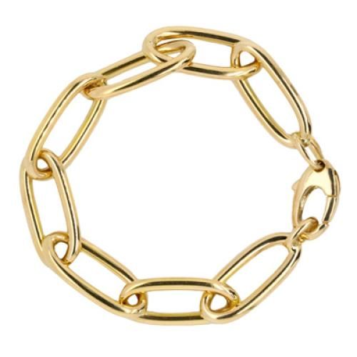 18k Yellow Gold 7-inch Wide Oval Link Bracelet (links Measure 25 Mm Each)  - BR-OVAL-XXL