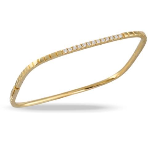 18k Yellow Gold Diamond Bangle - B9160