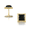 18k Yellow Gold Diamond Cufflinks With Black Onyx In Satin Finish  - C8558BO
