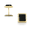 18k Yellow Gold Diamond Cufflinks With Black Onyx In Satin Finish  - C8630BO