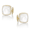 18k Yellow Gold Diamond Cufflinks With Clear Quartz Over White Mother Of Pearl  - C6379WMP