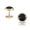 18k Yellow Gold Diamond Cufflinks With Tuxedo Agate  - C8554TA