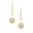 18k Yellow Gold Diamond Earring With Paper Clip Chain And White Mother Of Pearl  - E10271WMP