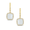 18k Yellow Gold Diamond Earring With White Agate - E7108WA