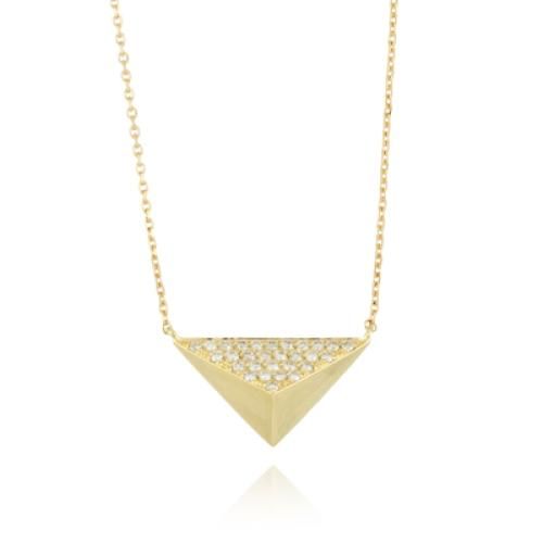 18k Yellow Gold Diamond Necklace - N7418