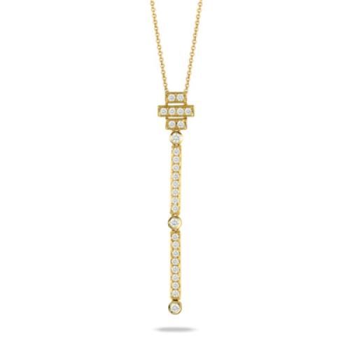18k Yellow Gold Diamond Necklace - N7801