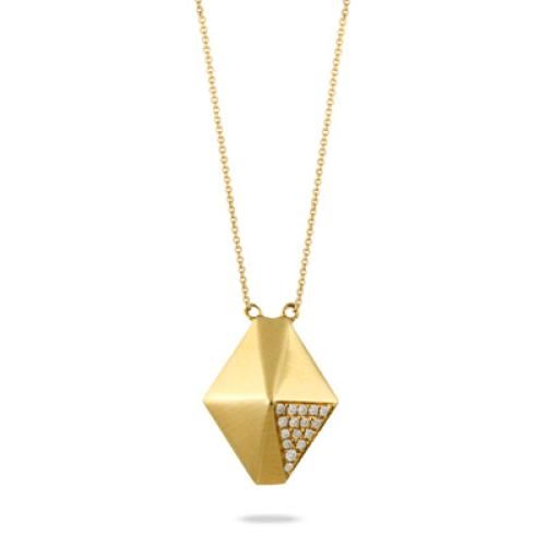 18k Yellow Gold Diamond Necklace - N8395